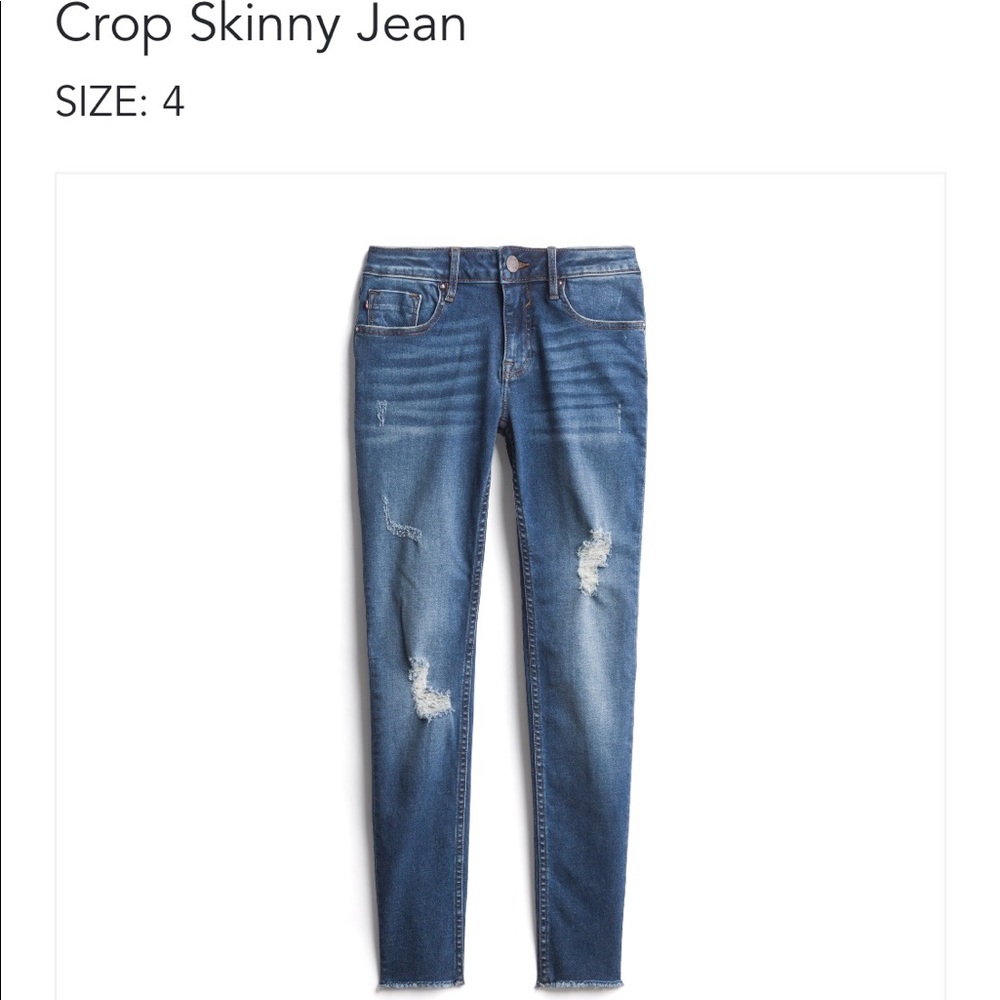 Vigosss distressed cropped frayed skinny jeans